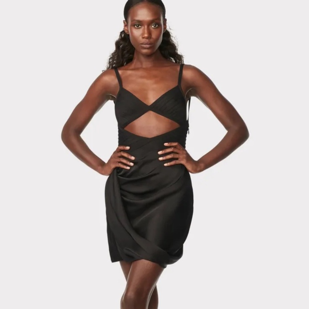 Herve Leger Draped Cutout Mini Dress